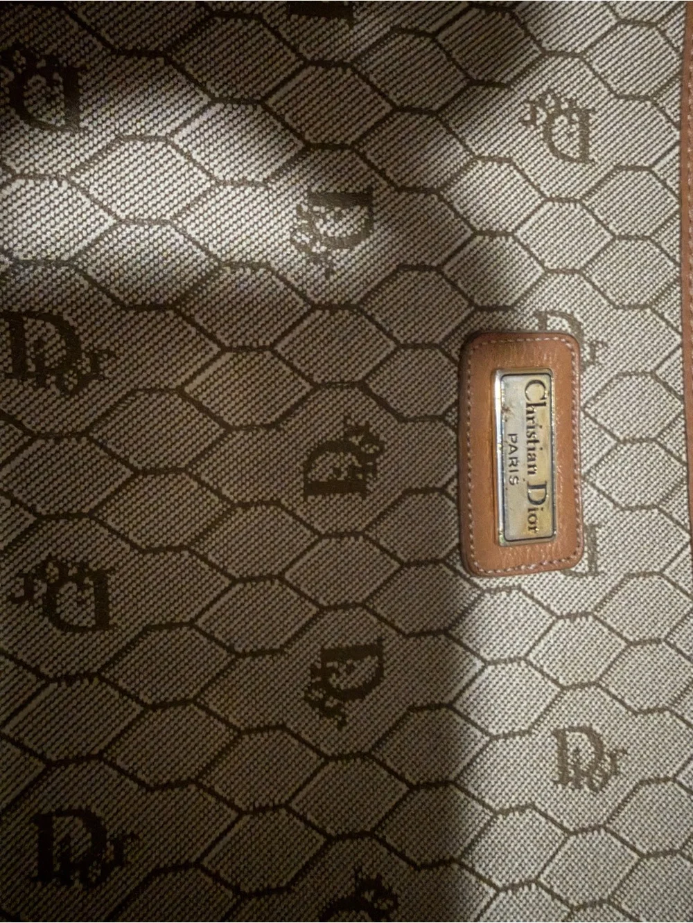 Dior Beige and Brown Monogram Canvas Clutch